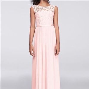 David’s bridal junior bridesmaid petal pink